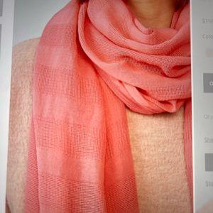 Eileen Fisher Organic Cotton Mesh Stripe Scarf can be worn as a wrap or sarong.